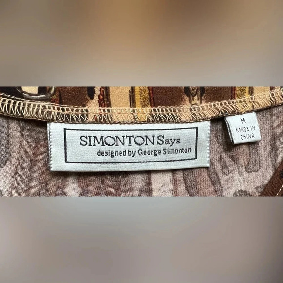 SIMONTON Says by George Simonton | women’s faux wrap top. SIZE: M. - Picture 2 of 9